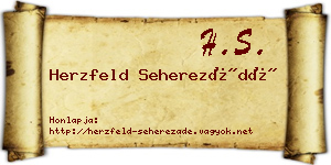 Herzfeld Seherezádé névjegykártya